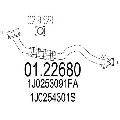 Труба выхлопного газа MTS 01.22680