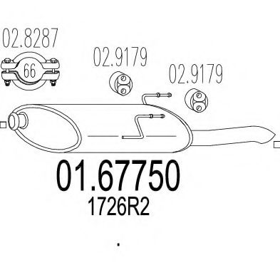 Глушитель выхлопных газов конечный CIA 19296