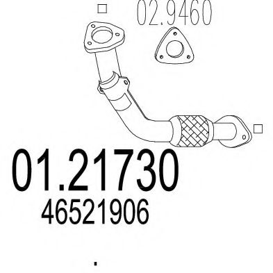 Труба выхлопного газа ROSI 301154