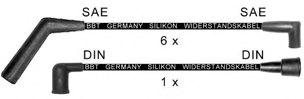 Комплект проводов зажигания BBT ZK1449