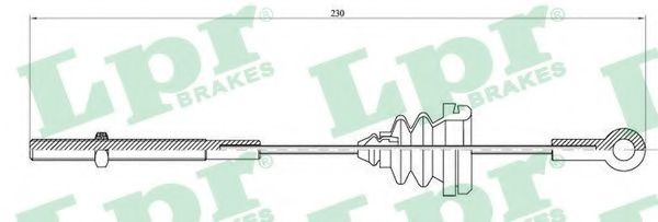 Трос, стояночная тормозная система LPR C0904B