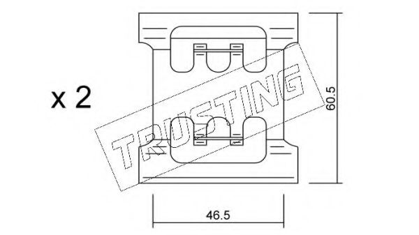 Комплектующие, колодки дискового тормоза TRUSTING KIT.064