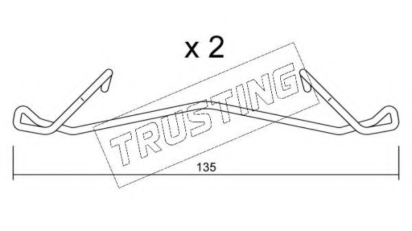 Комплектующие, колодки дискового тормоза TRUSTING KIT.090