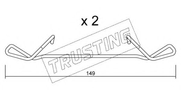 Комплектующие, колодки дискового тормоза TRUSTING KIT.091