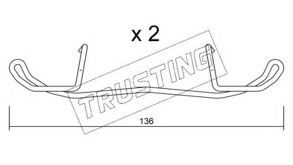 Комплектующие, колодки дискового тормоза TRUSTING KIT.093
