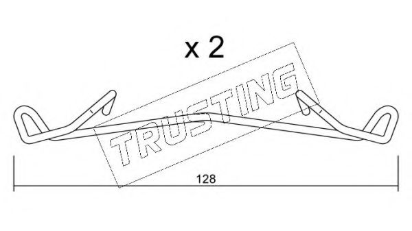 Комплектующие, колодки дискового тормоза TRUSTING KIT.106
