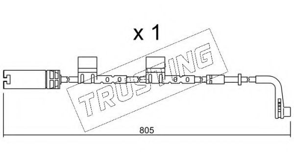 Сигнализатор, износ тормозных колодок TRUSTING SU.222