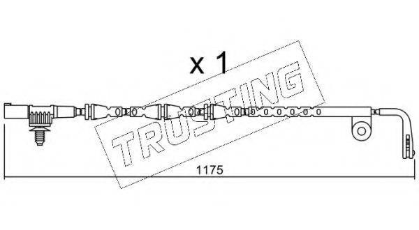 Сигнализатор, износ тормозных колодок TRUSTING SU.228