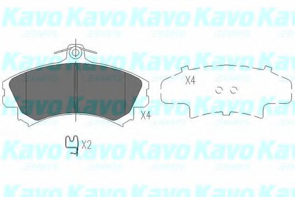 Комплект тормозных колодок, дисковый тормоз KAVO PARTS KBP-5507