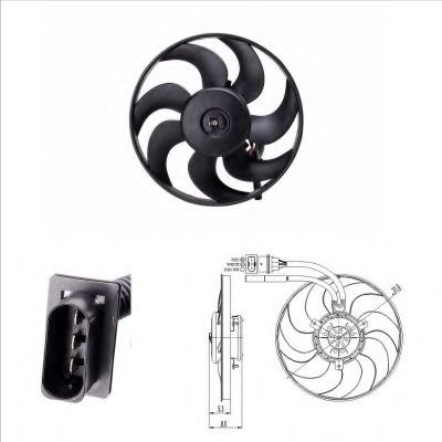 Вентилятор, охлаждение двигателя NRF 47408