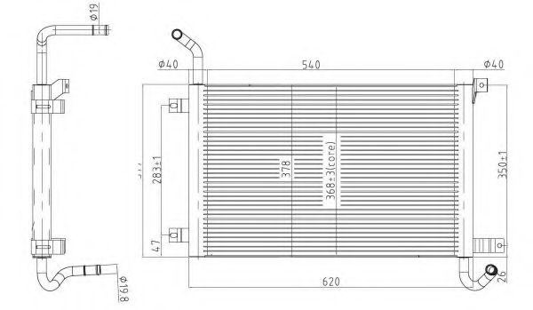 Радиатор, охлаждение двигателя NRF 50145