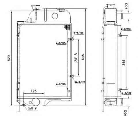Радиатор, охлаждение двигателя NRF 52138