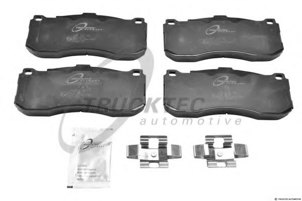 Комплект тормозных колодок, дисковый тормоз TRUCKTEC AUTOMOTIVE 08.35.042