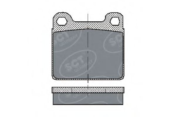Комплект тормозных колодок, дисковый тормоз SCT Germany SP 126 PR