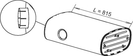 Средний глушитель выхлопных газов DINEX 64302