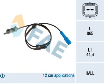 Датчик, частота вращения колеса FAE 78161
