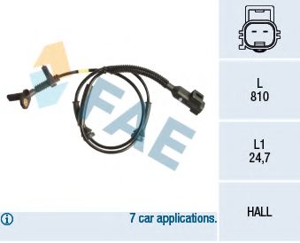 Датчик, частота вращения колеса FAE 78211