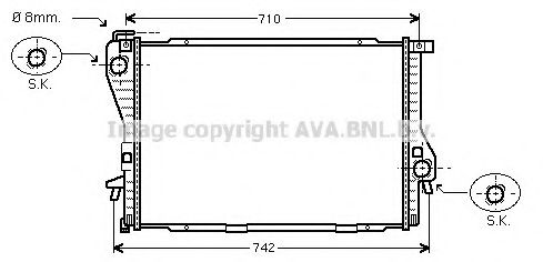 Радиатор, охлаждение двигателя AVA QUALITY COOLING BWA2233