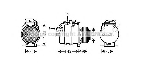 Компрессор, кондиционер AVA QUALITY COOLING BWK411