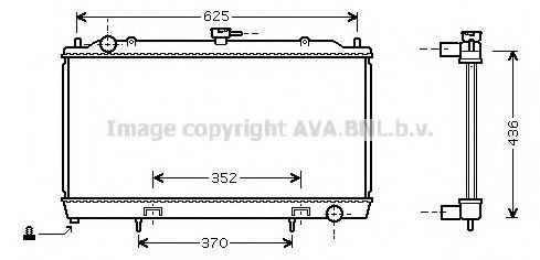 Радиатор, охлаждение двигателя AVA QUALITY COOLING DN2229