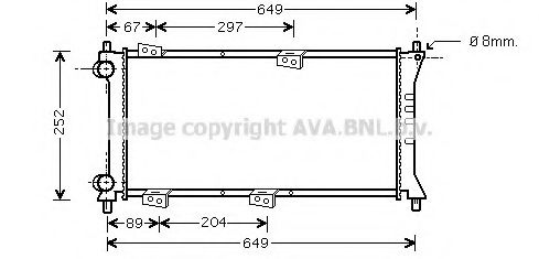 Радиатор, охлаждение двигателя AVA QUALITY COOLING FT2258