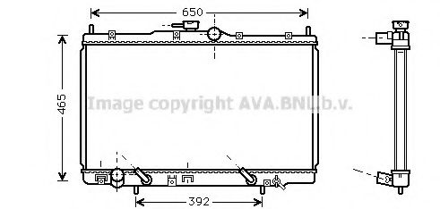 Радиатор, охлаждение двигателя AVA QUALITY COOLING HDA2100