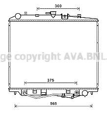 Радиатор, охлаждение двигателя AVA QUALITY COOLING IS2030