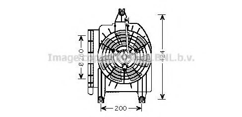 Вентилятор, охлаждение двигателя AVA QUALITY COOLING KA7514