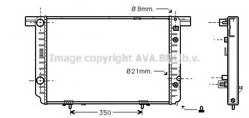 Радиатор, охлаждение двигателя AVA QUALITY COOLING MS2237