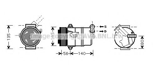 Компрессор, кондиционер AVA QUALITY COOLING OLK428