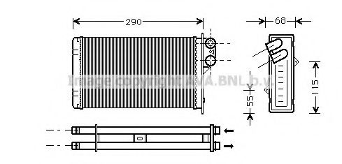 Теплообменник, отопление салона AVA QUALITY COOLING PE6172