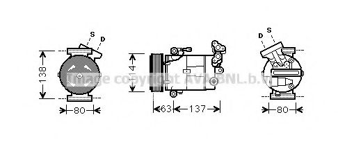 Компрессор, кондиционер AVA QUALITY COOLING RTK437