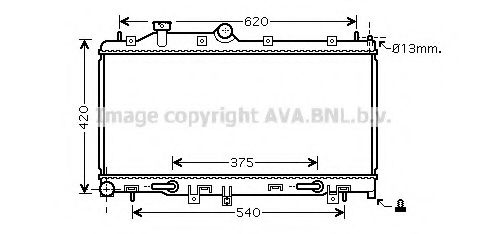 Радиатор, охлаждение двигателя AVA QUALITY COOLING SU2076