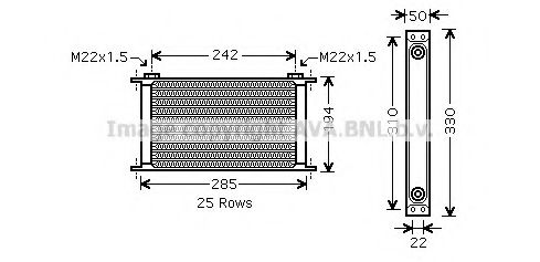 масляный радиатор, двигательное масло AVA QUALITY COOLING UV3142