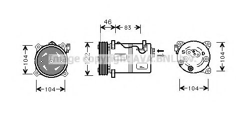 Компрессор, кондиционер AVA QUALITY COOLING VOK095