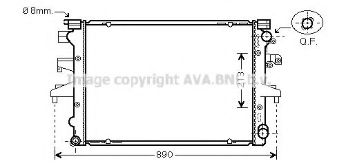 Радиатор, охлаждение двигателя AVA QUALITY COOLING VWA2232