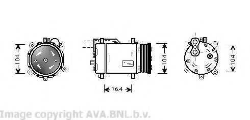 Компрессор, кондиционер AVA QUALITY COOLING VWK170