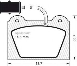 Комплект тормозных колодок, дисковый тормоз METALFREN 148
