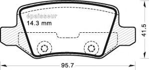 Комплект тормозных колодок, дисковый тормоз MGA 657