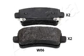 Комплект тормозных колодок, дисковый тормоз ASHIKA 51-0W-W06