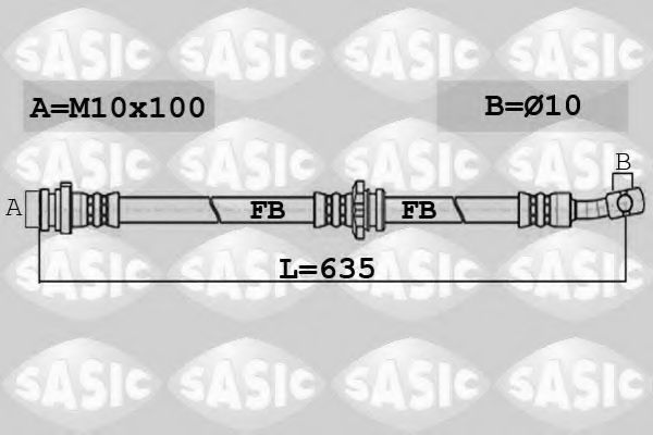 Тормозной шланг SASIC 6606153