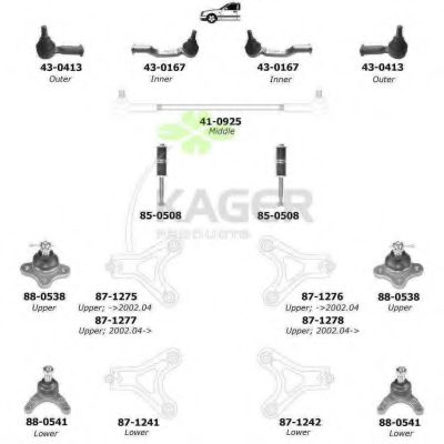 Подвеска колеса KAGER 801202