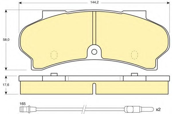 Комплект тормозных колодок, дисковый тормоз GIRLING 6103973