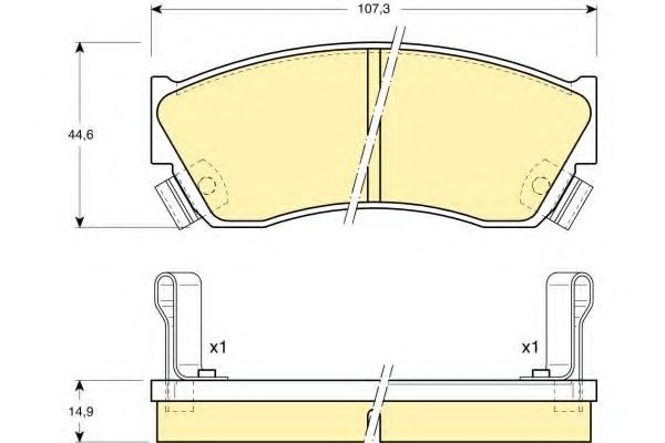 Комплект тормозных колодок, дисковый тормоз GIRLING 6108839