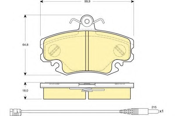 Комплект тормозных колодок, дисковый тормоз GIRLING 6114651