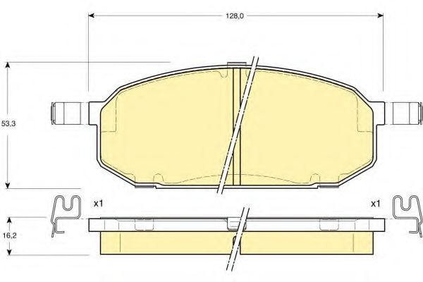 Комплект тормозных колодок, дисковый тормоз GIRLING 6131539