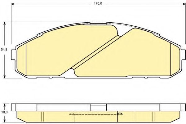 Комплект тормозных колодок, дисковый тормоз GIRLING 6133949