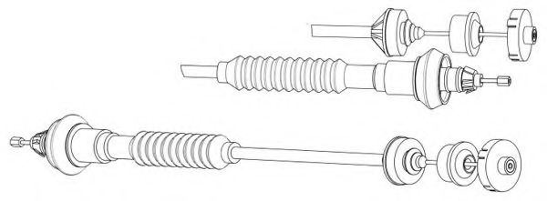 Трос, управление сцеплением KAWE PU01157