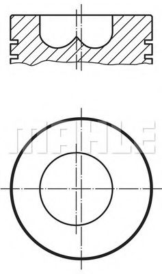 Поршень MAHLE ORIGINAL 038 10 00