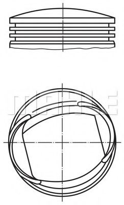 Поршень MAHLE ORIGINAL 013 18 00